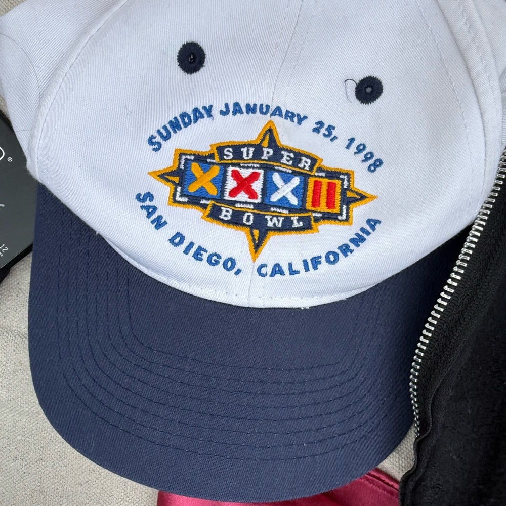 Super Bowl XXXII White and Blue Cap San Diego